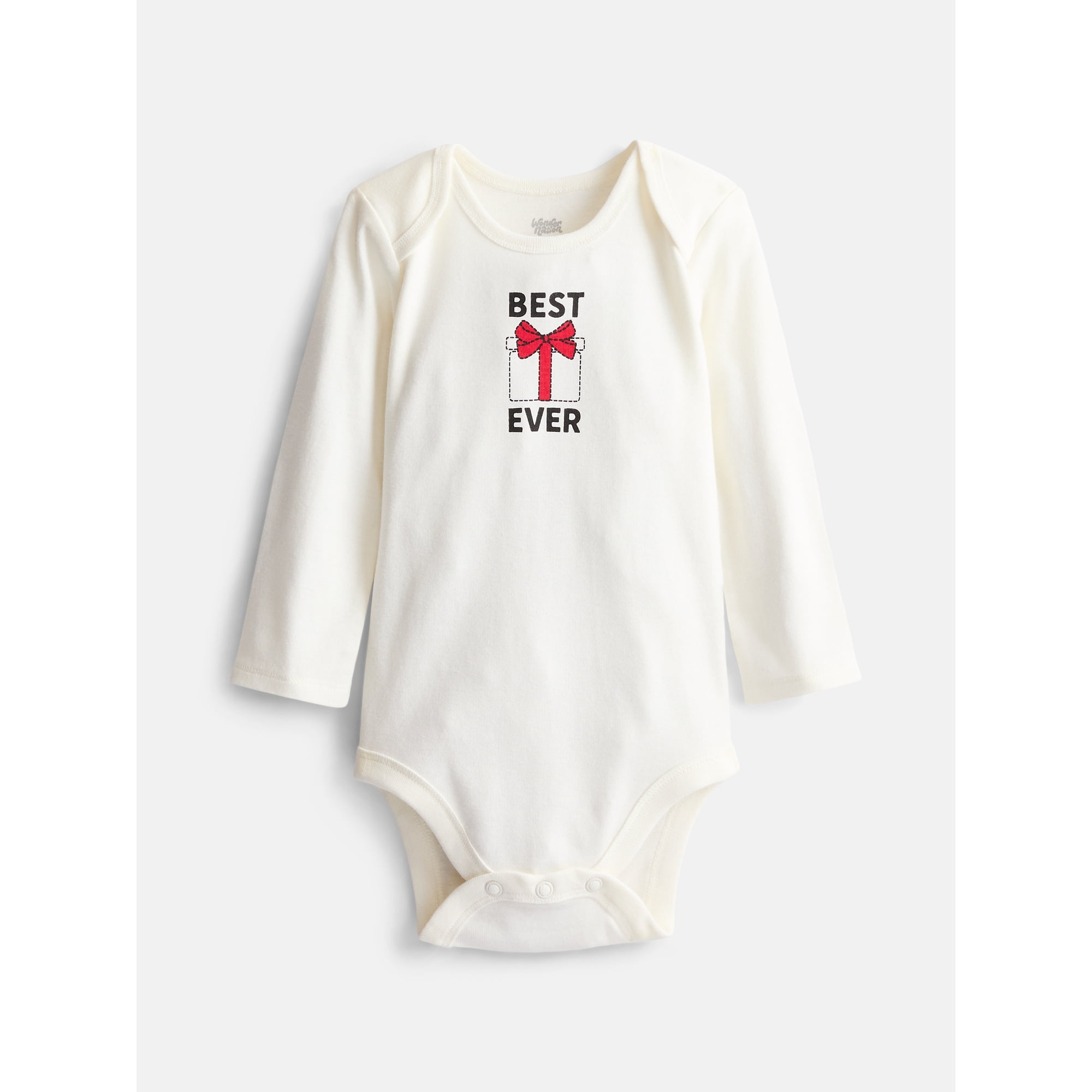 Wonder Nation Long Sleeve Lap Bodysuit, Sizes 0-24M