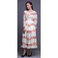 thumbnail image 3 of Bimba Robe Longue Décontractée à Volants Teinture sur Nœuds pour Femmes, Imprimée, Taille Smockée - Petit, 3 of 5