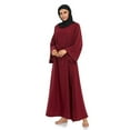 thumbnail image 6 of Hot Fully Wrapped Plus Size Women Muslim Dress Lace-Up Skirt Long Skirt Middle Eastern Robe APRICOT M, 6 of 8