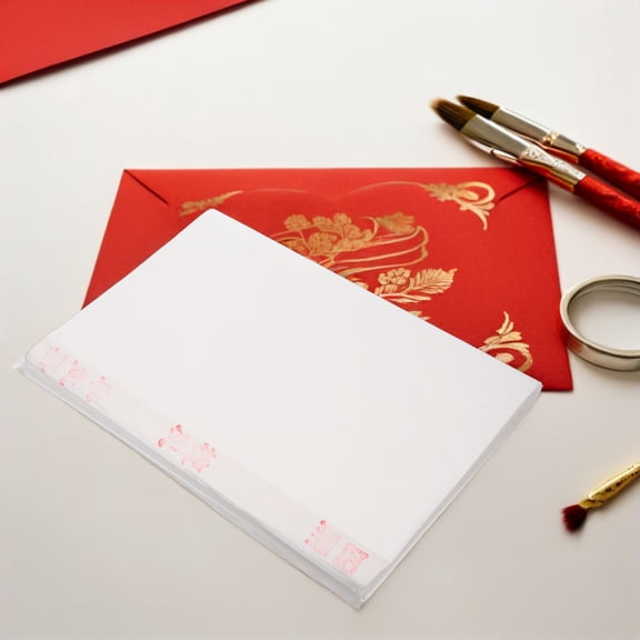 LOLIPPYY 100 Pieces Japanese Ink Rice Paper Sheets for Brush Writing, Traditional Fine Absorbent Art Paper