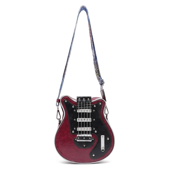 Medium Size Guitar Inspired Crossbody Bag In Practical PU Shoulder Bags