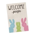 thumbnail image 2 of Happy Easter Garden Flags Banner Suministros de decoración Lino 11.81 pulgadas x 17.72 pulgadas Banner de bienvenida Conejo para DYNWAVEMX Bandera colgante al aire libre, 2 of 8