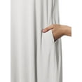thumbnail image 4 of FashionOutfit Women's Solid Round Neck Short Sleeves Dress with Side Pocket, 4 of 5
