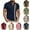 #038 Dark Blue, variant on Felirenzacia Men's and Men's Plus Active Stretch Polo Shirt, Short Sleeve Cooling Moisture Control Striped Golf Top, Dark Blue,S