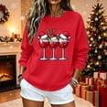 thumbnail image 5 of Ichuanyi Christmas Sweatshirts for Women Christmas Graphic Long Sleeve Shirt Xmas Holiday Crewneck Pullover Tops, 5 of 7