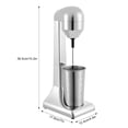 thumbnail image 2 of Miumaeov Electric Milkshake Maker 100W, 2-Speed Drink Mixer for Bubble Tea Frappe, Stainless Steel Cup 16.9oz, Countertop Smoothie Blender, 2 of 9