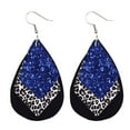 thumbnail image 2 of DPTALR Boucles d'Oreilles en Cuir Léopard pour Femmes, Boucles d'Oreilles Pendantes en Forme de Feuille, 2 of 4