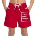 thumbnail image 3 of UQJfacai Boys Swim Trunks Kids Drawstring Elastic Waist Swim Shorts Pockets Summer Bathing Suit Swimsuit Teen Boy Swimwear 4-15 Years, 3 of 9