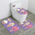 thumbnail image 1 of Juego de alfombras de baño ABPHQTO Kawaii Ice Cream 3 piezas, 1 of 2