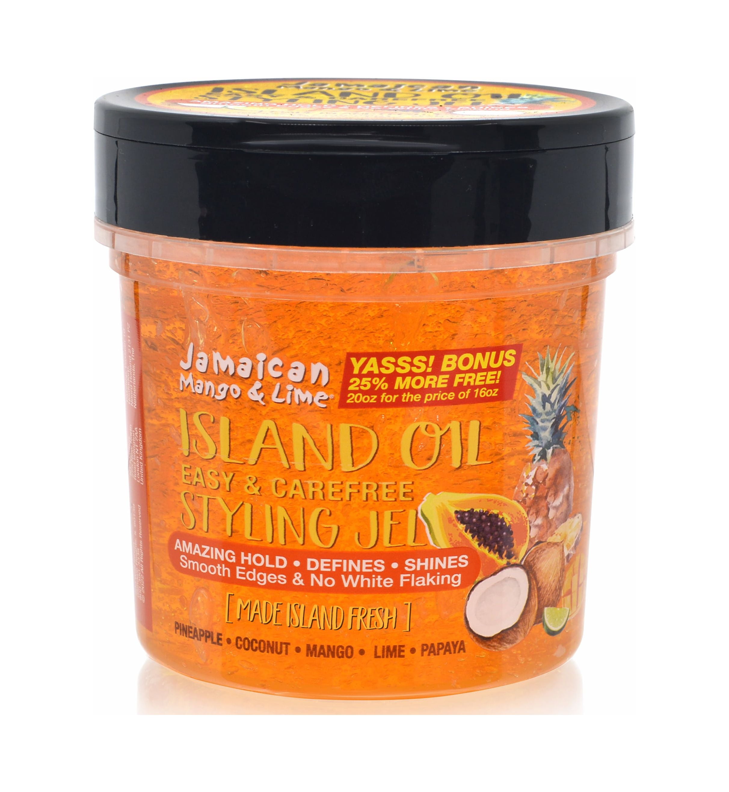 3 pack) Jamaican Mango & Lime Island Oil Styling Gel 8 oz