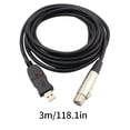 thumbnail image 2 of Cable de micrófono USB 2.0 de metal Cable convertidor de enlace de micrófono sin conductor Cables de conector de cable de audio Inevent EL5004-00, 2 of 7