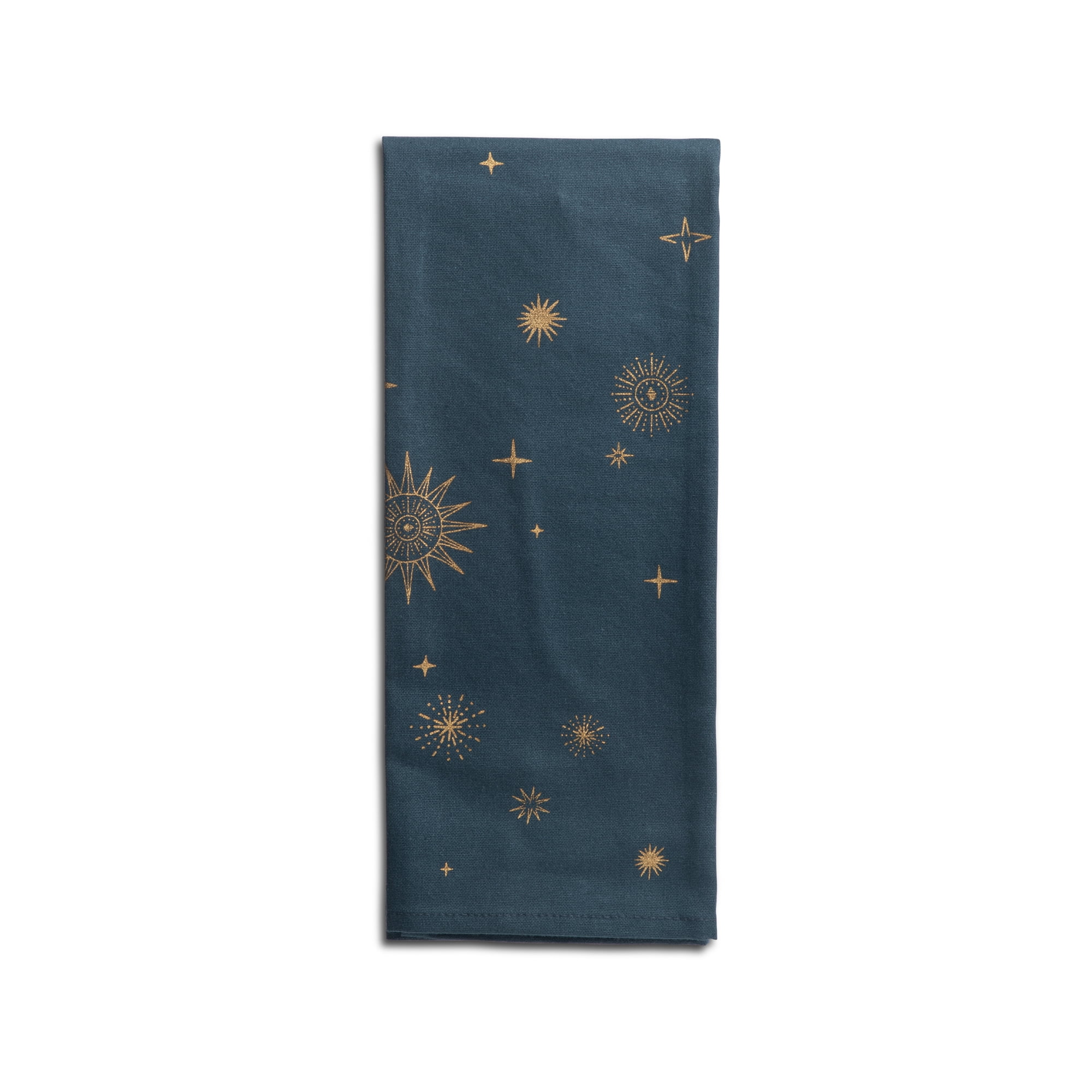 Thyme & Table Kitchen Towels, Navy Celestial, 4 Pack Set