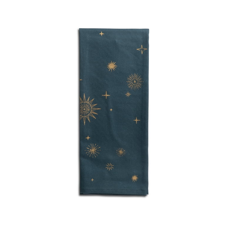Thyme & Table 4-Pack Kitchen Towels, Navy, Blue