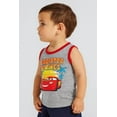 thumbnail image 2 of Disney Cars Boys Toddler Tank Top  Lightning McQueen Graphic Shirt  Soft Cotton Blend Sleeveless Tee for Kids, 2 of 3