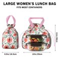 thumbnail image 5 of Pioneer Flower Drawstring Lunch Bag Women - Drawstring Lunch Bag Insulated for Work Office - Stain-Resistant Large Lunchbags for Women with Multi-Pockets, 5 of 6