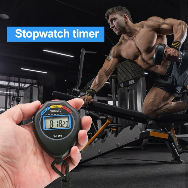 LJNYFDC Stopwatch for Running Swimming 2Pcs Stopwatch Timer Large Digital Display Date Feature No Alarm Silent Sport Timer for Running and Swimming