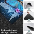 thumbnail image 3 of Blue Butterfly Flower Leaf Pattern Kitchen Rugs Sets Of 3,Kitchen Runner Rugs Non Skid Washable,Decorative Kitchen Floor Mats for Kitchen,Sink,Laundry,17"x30"+ 17"x47" + 17"x59", 3 of 6