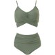 thumbnail image 5 of Conjunto de bikini de vendaje de talle alto para mujer Traje de baño de dos piezas Push Up XL verde militar Jormftte WMPH-647-16, 5 of 7