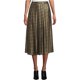 thumbnail image 1 of Michael Kors Vestido midi plisado con rayas metálicas en zigzag para mujer, negro, 12, 1 of 1
