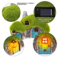 thumbnail image 5 of Garden House Statue 7.7" - Fairy Garden House Statue with Solar Lights Garden Cottage Lighting Figurines for Patio Yard Decor,6.8"D x 3.9"W x 4.5"H, 5 of 7