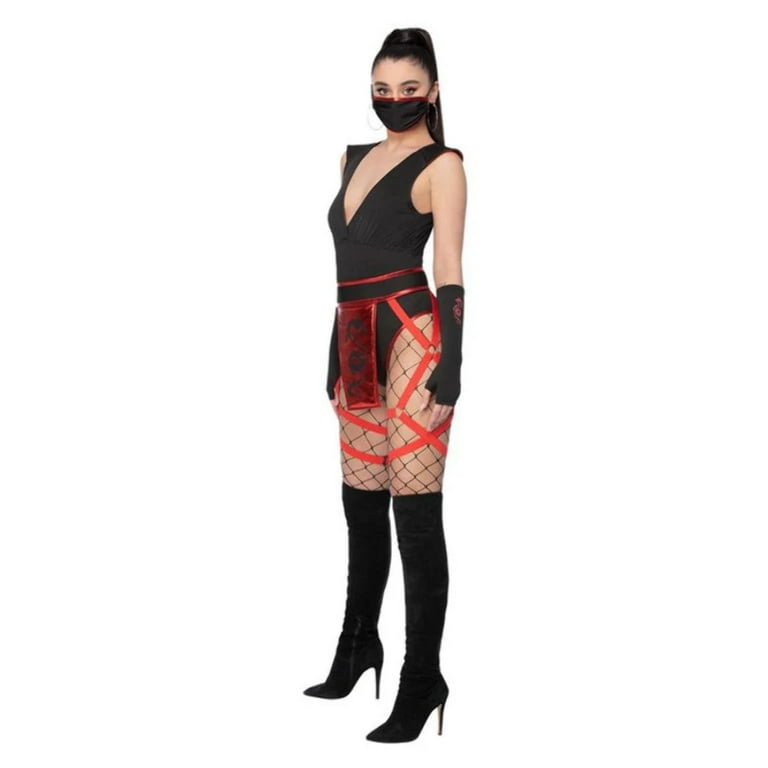 Fever Scarlet Ninja Costume Adult Black Fever Scarlet Ninja Costume Adult Black