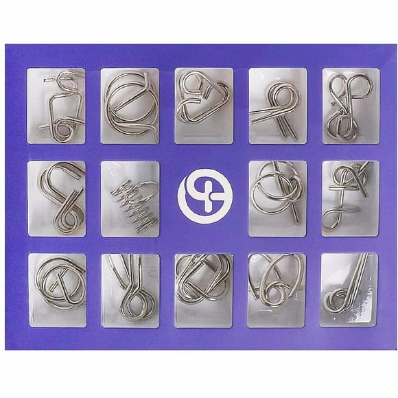 Metal Puzzle Untie Ring Buckle Link Interlock Game Sets of 15 Folding Carpet Game for 5 Years Old Girl Wooden Gymnasium Girls Games Play Mat Male Games 4 Months Sea Games Brain Teaser Carnival Jokes