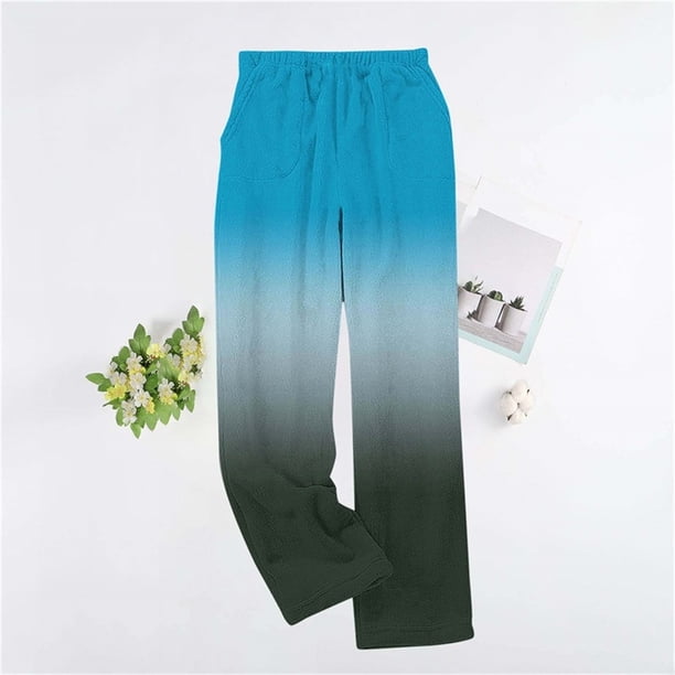 Puyaiuu Women's Pajama Pants With Pockets Flannel Pajama All kinds of Print Comfy Lounge Pant Fuzzy Sleep Bottoms with Pockets Gift