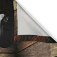 thumbnail image 3 of Ambesonne Popstar Party Kitchen Curtains, Guitar Wood Room, 55"x39", Brown Black White, 3 of 3