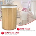 thumbnail image 5 of Home Basics Round Foldable Bamboo Hamper, Natural, 5 of 6