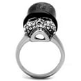 thumbnail image 3 of Luxe Jewelry Designs Women's Stainless Steel Two-Tone IP Black Ring with Top Grade Crystal in Clear, 3 of 4