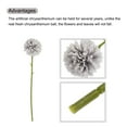 thumbnail image 4 of Artificial Flower Heads, Silk Chrysanthemum Hydrangea Grey Faux Flowers 10Pcs, 4 of 5