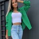 thumbnail image 4 of Mujeres Casual Sólido Manga Larga Turn-Down Collar Cardigan Botones Blusa Tops Odeerbi ODB-6, 4 of 9