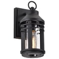 thumbnail image 5 of Nuvo Lighting Wilton 1 Light Small Wall Lantern Matte Black with Clear Seeded Glass, 5 of 19