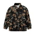 thumbnail image 4 of Uorisanigo Kids Sweatshirt Girls Half Zip Collar Sweatshirts Oversized Dead Leaves Print Long Sleeve Pullover Tops Outerwear No Hood Fashion Fall Winter Clothes Athletic Shirts Tops, 4 of 7
