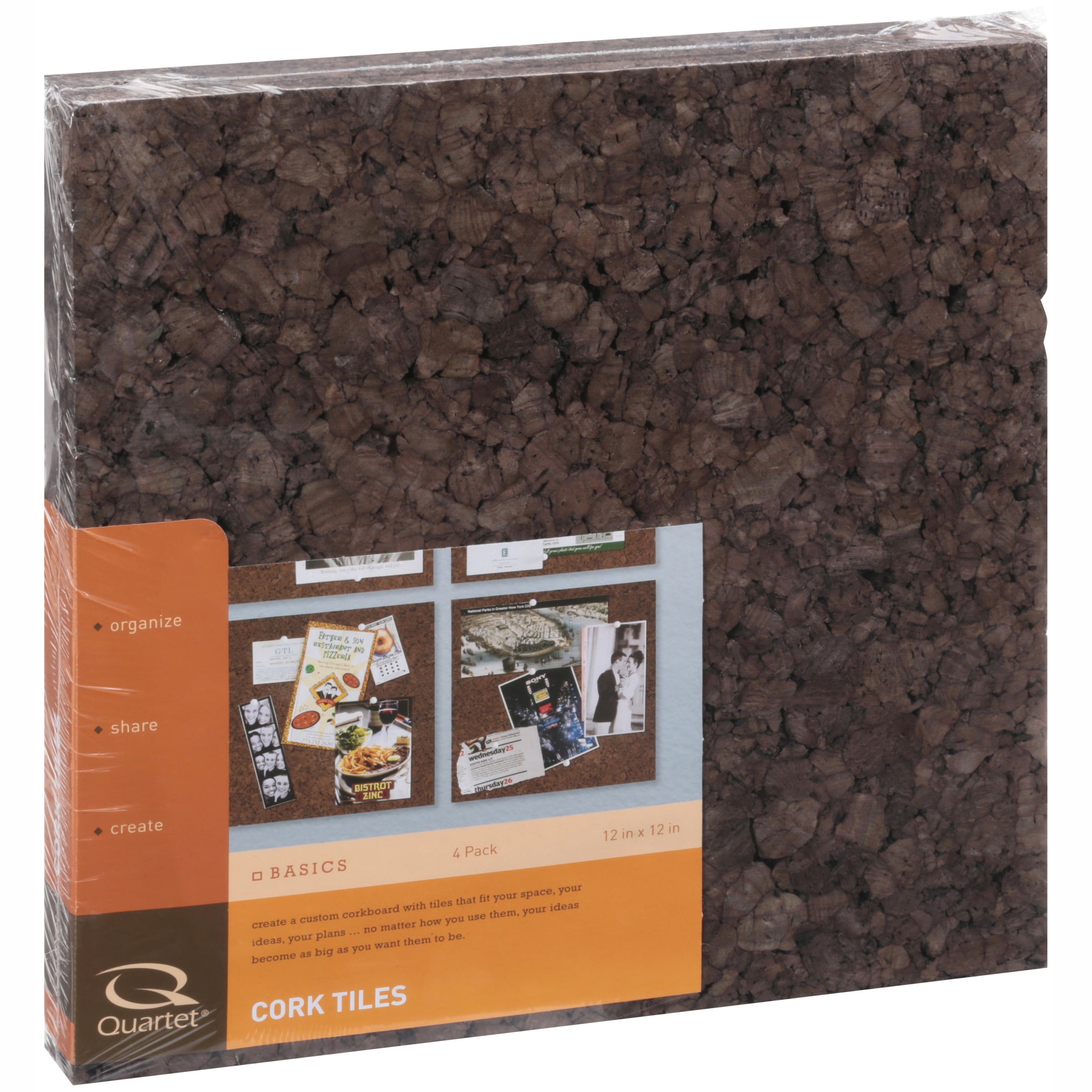 BROWN CORK SQUARES 6 PACK 12 INCH x 12 INCH x 1//2 INCH THICK