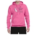 thumbnail image 2 of In October We Wear Pink Awareness Unisex Graphic Hoodie Sweatshirt, Neon Pink, 2XL, 2 of 3