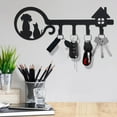 thumbnail image 4 of Under 10 Rack Key Hook No Punch Cat and Dog Rack Xuan Closed Storage Rack Wall Rack Black., 4 of 9