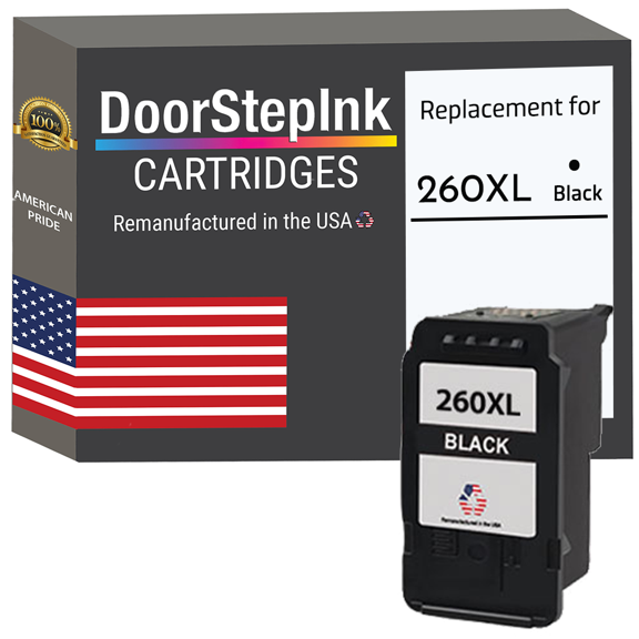 Remanufactured DoorStepInk High Yield Ink Cartridge for Canon PG-260XL Black