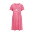thumbnail image 2 of Ailaofu Women's Oversized Short Sleeve Nightgown - Fashion Print Sleep Dress, 2 of 5