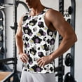 thumbnail image 5 of Pofeuu Daisies Flowers Print Men's Workout Tank Tops Sleeveless Muscle Gym Shirt Quick Dry-Large, 5 of 7