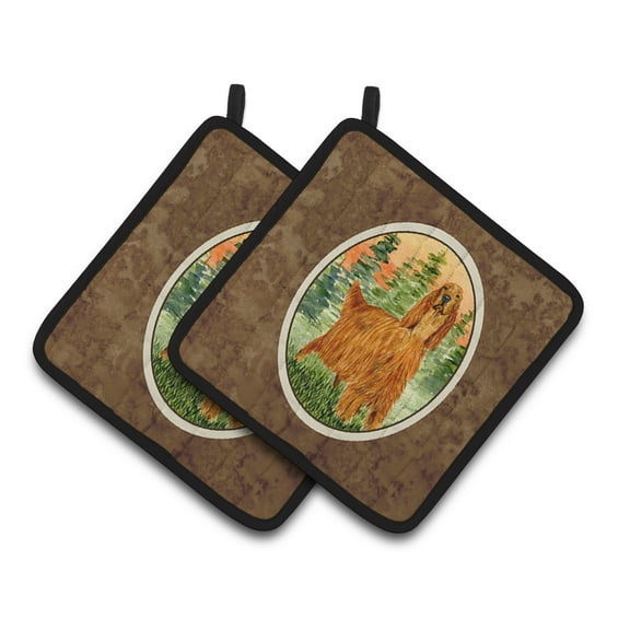 Carolines Treasures SS8625PTHD Irish Setter Pair of Pot Holders, 7.5HX7.5W, multicolor