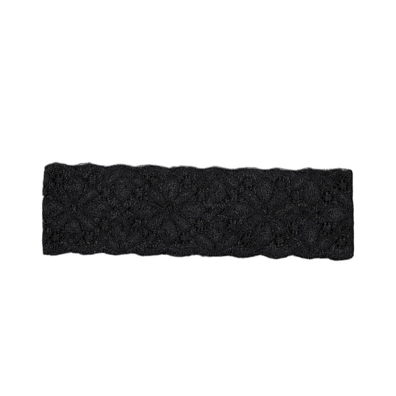 MSJUHEG Boho Headbands for Women Non Slip Headbands for Women Wide Hairband Breathable Lace Headband Elastic Head Scarf Hair Accessories Cloth Headbands Hair Band Black One Size