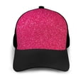thumbnail image 3 of Naloa Rose Red Glitter Adult adjustable Print Baseball Hat, Patchwork curved brim baseball capfor Men and Women, One Size, 3 of 5