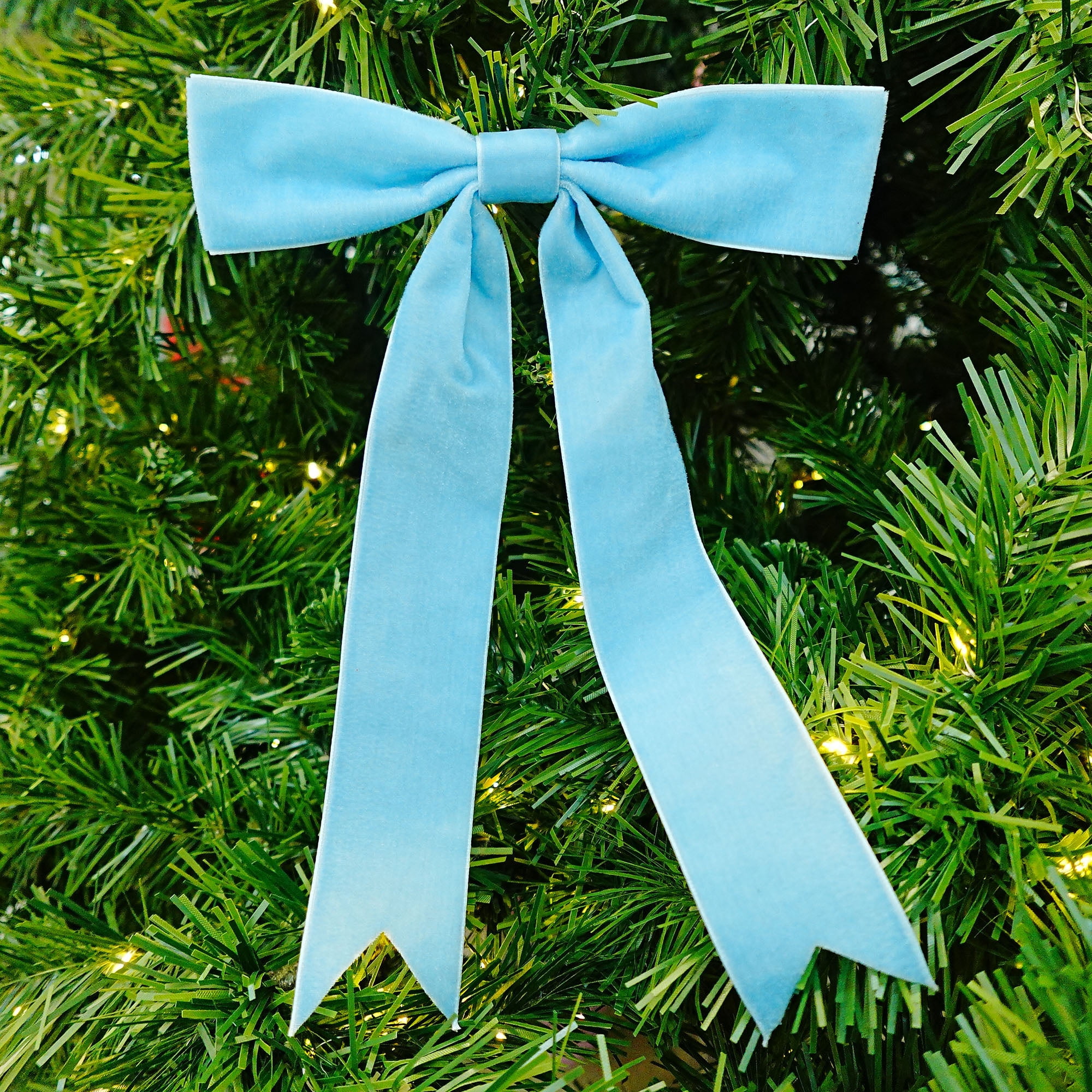 Holiday Time 4 Pack Blue Christmas Bow Decorations