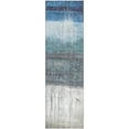 thumbnail image 2 of Addison Rugs Mayfield Premium Machine Washable Transitional Abstract Blue Runner Rug, 2'3" X 7'6" Machine Washable Transitional Abstract Blue Oversized Sherpa Throw Blanket, 2 of 6