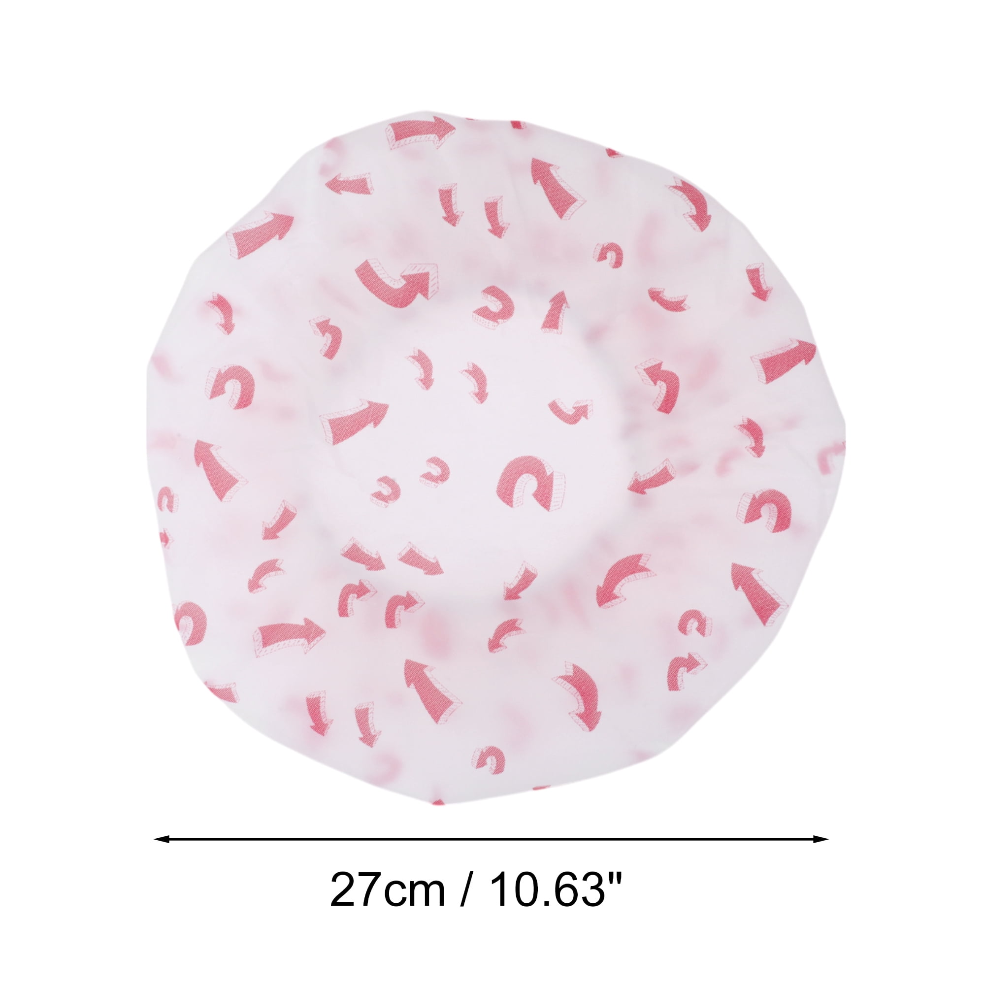 Unique Bargains Fish Single Layer Shower Cap 5 Pcs Red, White