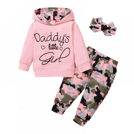 

Newborn Baby Girl Clothes Outfits Infant Hoodie Sweatshirt Pants Headband Toddler Girl Clothing Set