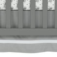 thumbnail image 3 of Lambs & Ivy Signature Gray Linen with White Trim 4-Sided Crib Skirt, 3 of 4