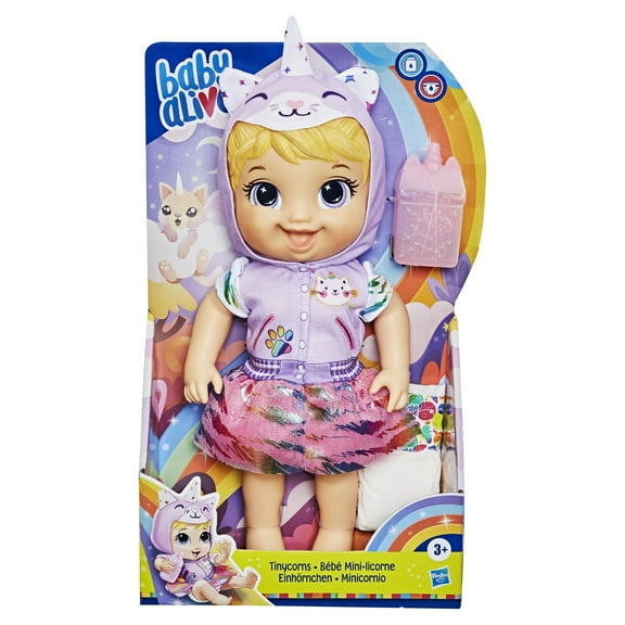 Baby Alive Tinycorns Doll Drinks, Wets, Choose from 3 Styles