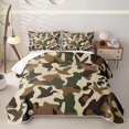 thumbnail image 2 of Erosebridal Duck Hunting Camo Quilt King,Green Wild Duck Outdoor Camouflage King Coverlet Set For Boys,3pcs, 2 of 7